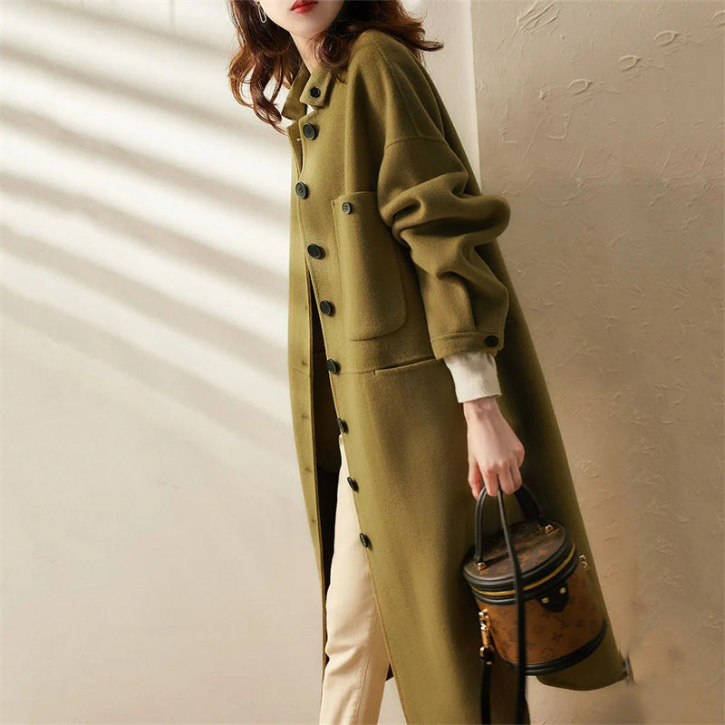 Women's Long A-Line Coat for Fall and Winter Everyday Wear
