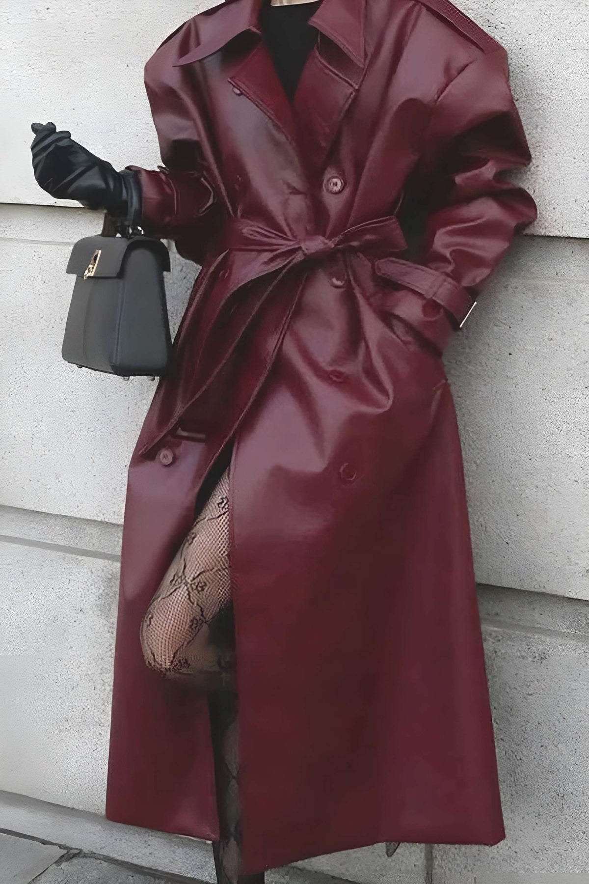 Women's Long Belted Trench Coat for Fall and Winter Everyday Wear