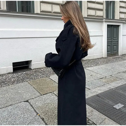 Women's Long Oversized Trench Coat for Fall and Winter Everyday Wear
