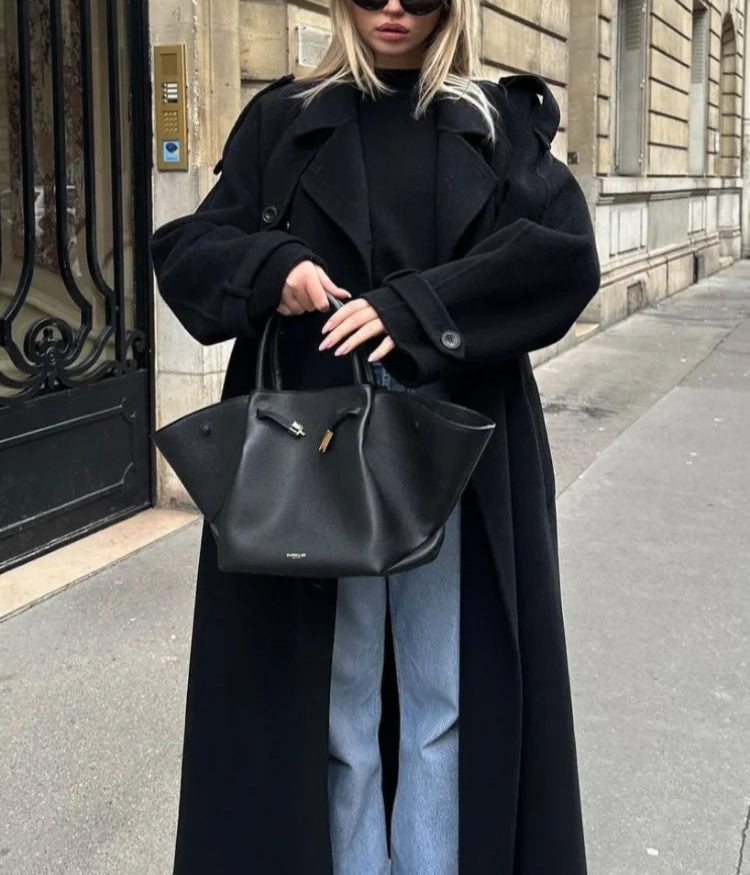 Women's Long Oversized Trench Coat for Fall and Winter Everyday Wear