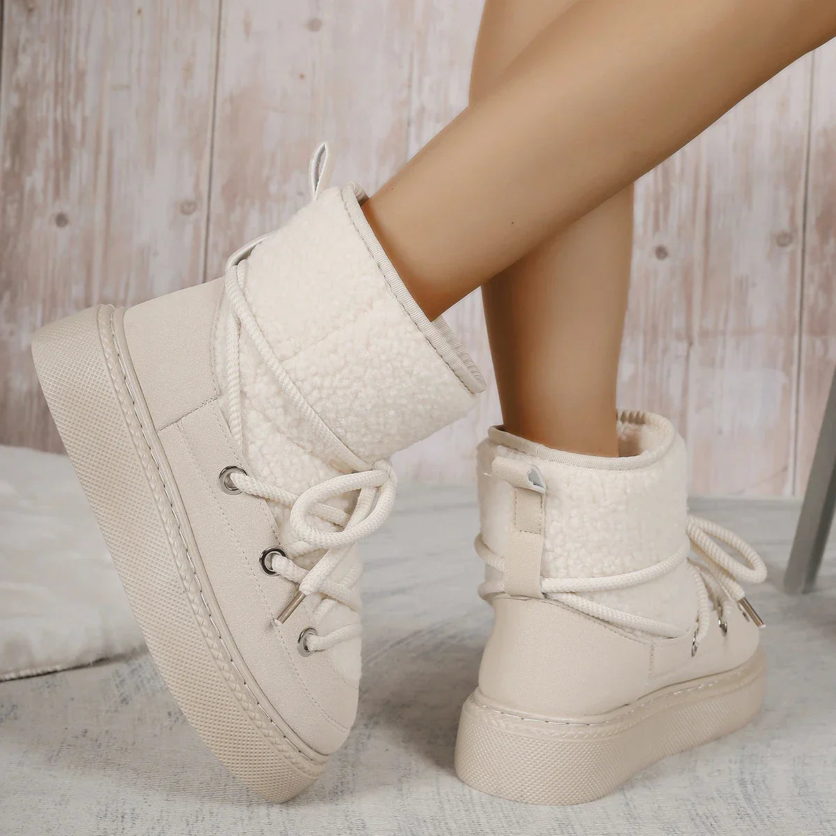 Women's Orthopedic Lace-Up Ankle Boots for Daily Use Warm