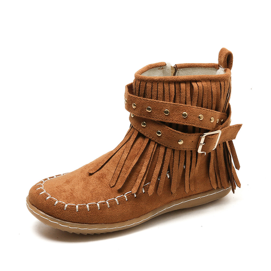 Women's Black Orthopedic Support Boots for Fall and Winter Dark Brown