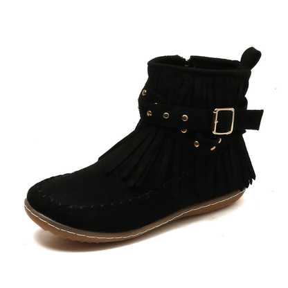 Women's Black Orthopedic Support Boots for Fall and Winter Black
