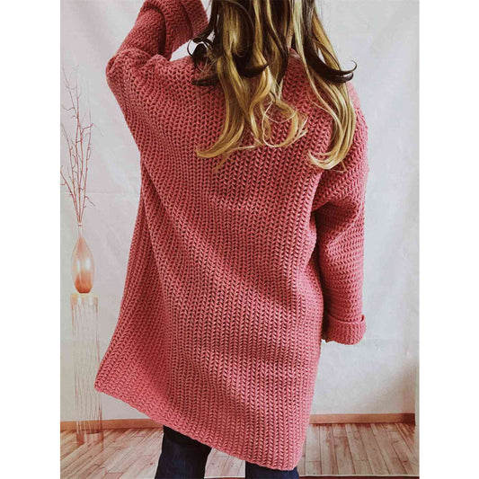 Women's Multi-Color Oversized Knit Cardigan for Fall and Winter