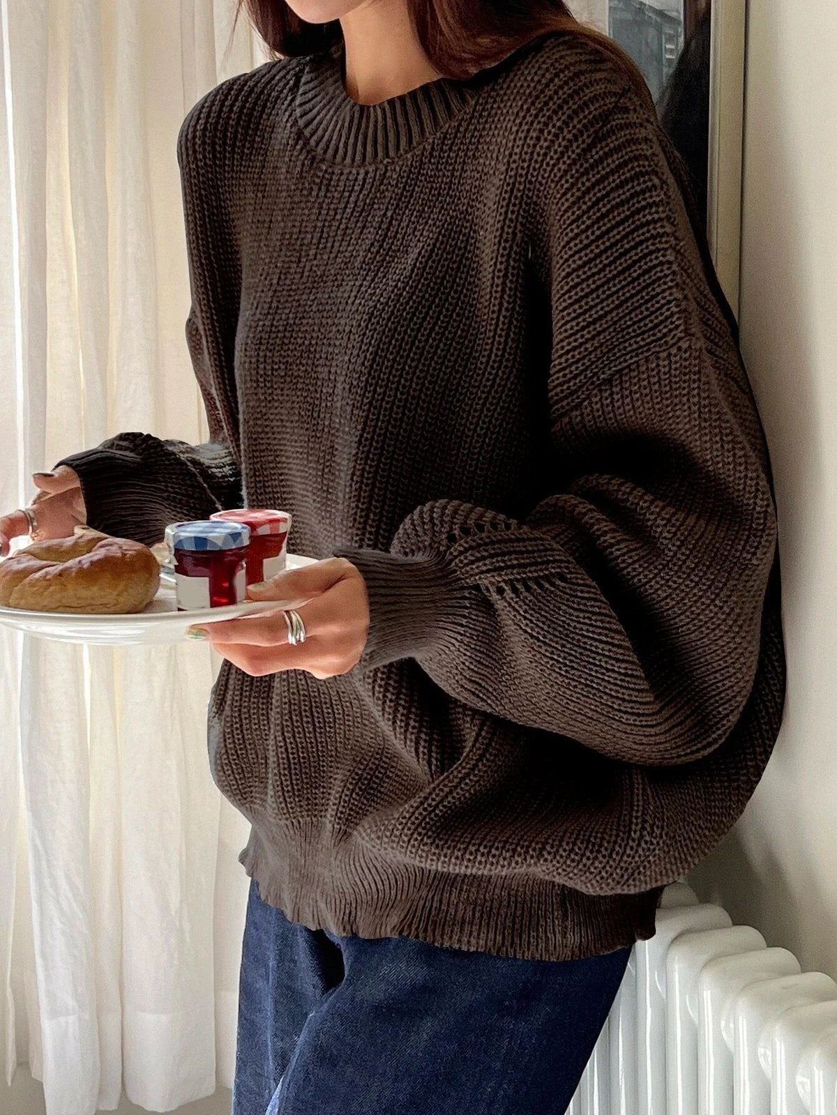 Women's Oversized Knit Sweater for Everyday Wear for Daily Use