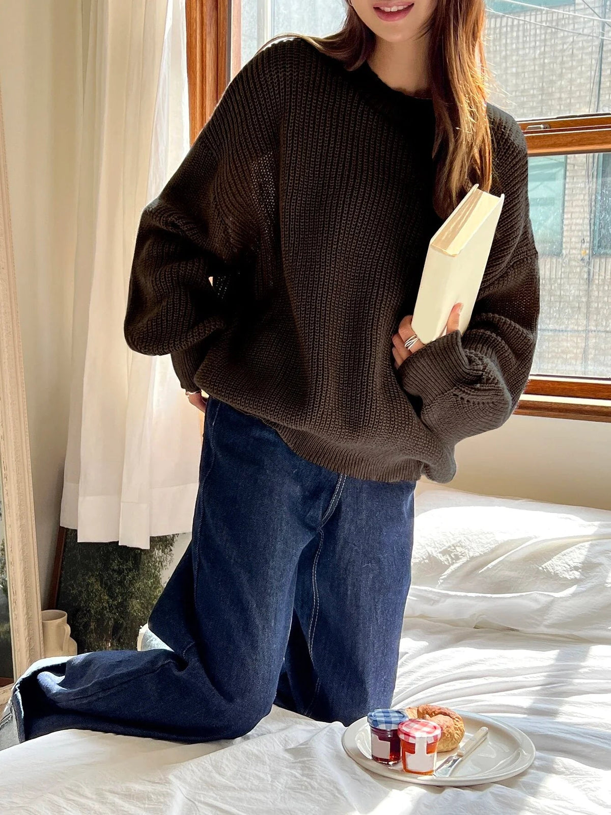 Women's Oversized Knit Sweater for Everyday Wear for Daily Use