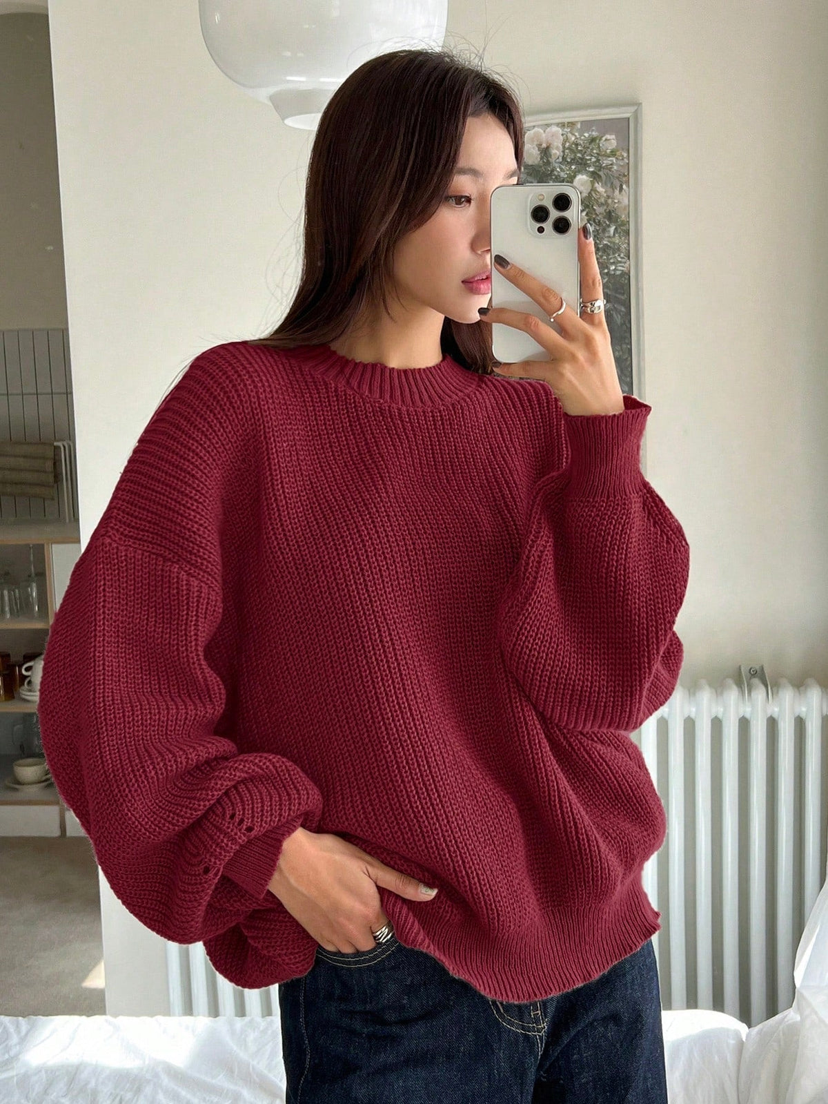 Women's Oversized Knit Sweater for Everyday Wear for Daily Use