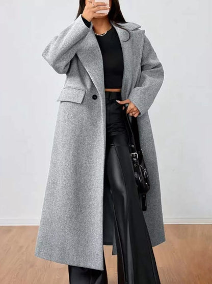 Women's Oversized Long Winter Coat for Daily Use for Work and Travel Gray