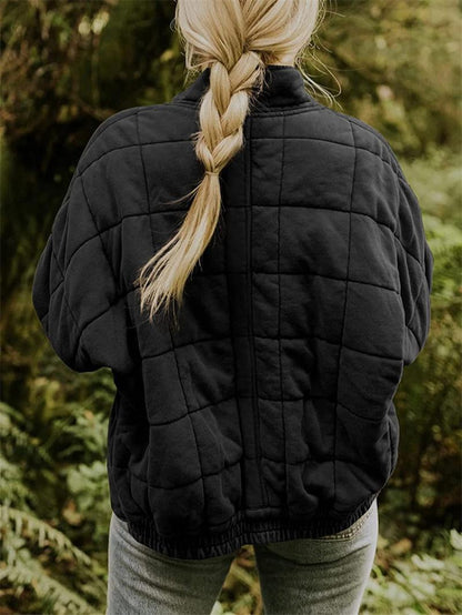 Women's Oversized Quilted Jacket for Fall and Winter Everyday Wear