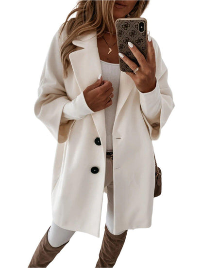 Women's Oversized Winter Coat for Daily Use for Work and Travel White