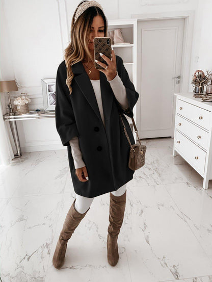 Women's Oversized Winter Coat for Daily Use for Work and Travel Black