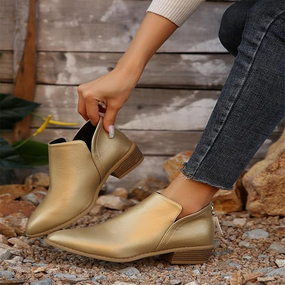 Women's Pointed Toe Ankle Boots for Fall and Winter Everyday Wear