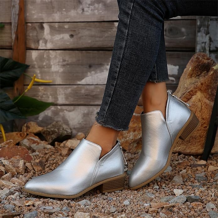Women's Pointed Toe Ankle Boots for Fall and Winter Everyday Wear