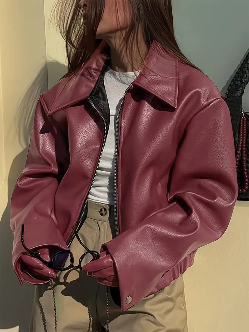 Women's Relaxed Fit Bomber Jacket for Fall and Winter Everyday Wear