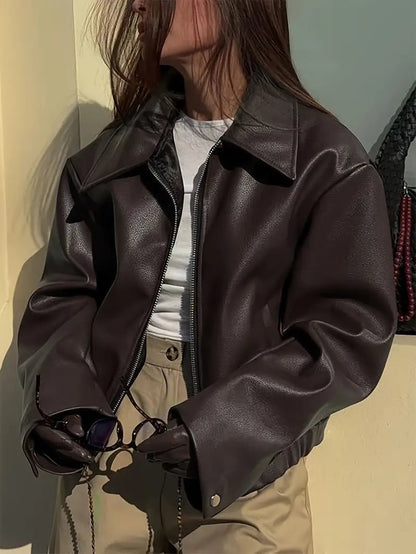 Women's Relaxed Fit Bomber Jacket for Fall and Winter Everyday Wear
