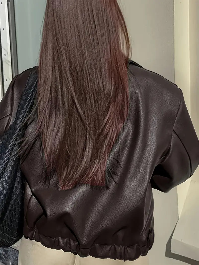 Women's Relaxed Fit Bomber Jacket for Fall and Winter Everyday Wear