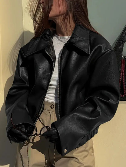 Women's Relaxed Fit Bomber Jacket for Fall and Winter Everyday Wear