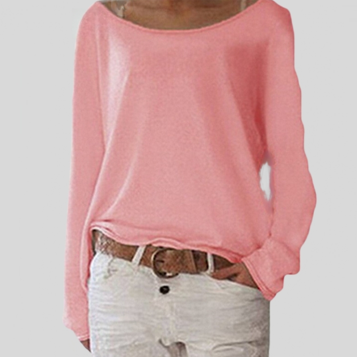Women's Relaxed Fit Long Sleeve Sweater for Daily Use Warm