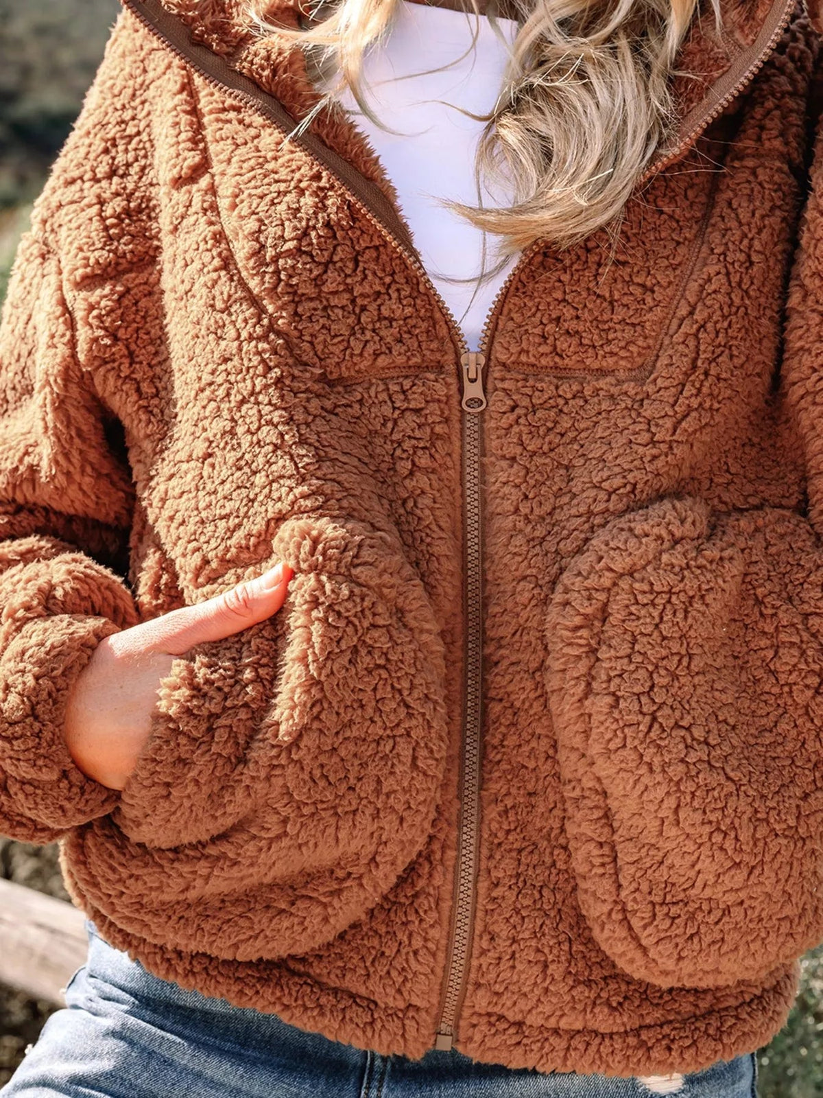 Women's Relaxed Fit Zip Up Jacket for Fall and Winter Everyday Wear