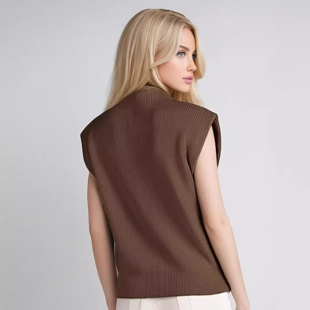 Women's Mock Neck Ribbed Sweater Top for Everyday Wear for Daily Use