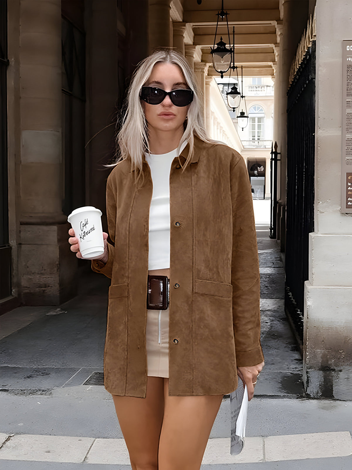 Women's Stylish Button-Down Jacket for Fall and Winter Everyday Wear