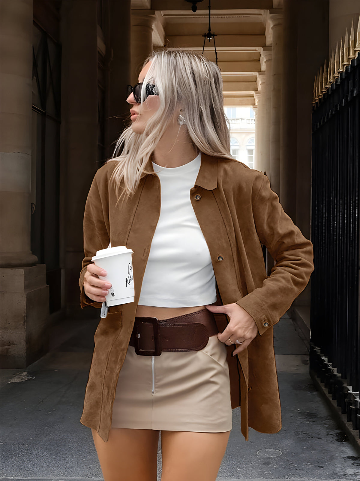 Women's Stylish Button-Down Jacket for Fall and Winter Everyday Wear
