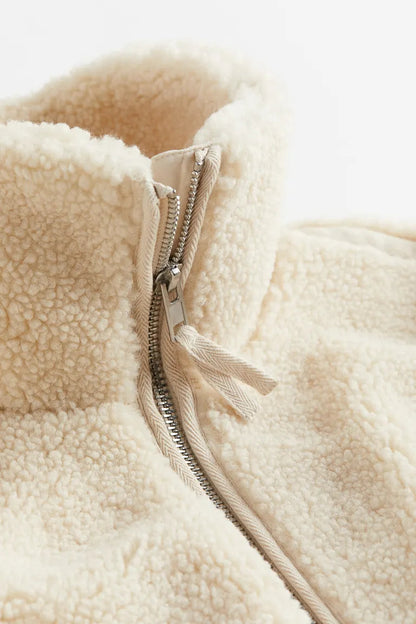 Women's Teddy Zip-Up Coat for Fall and Winter Everyday Wear