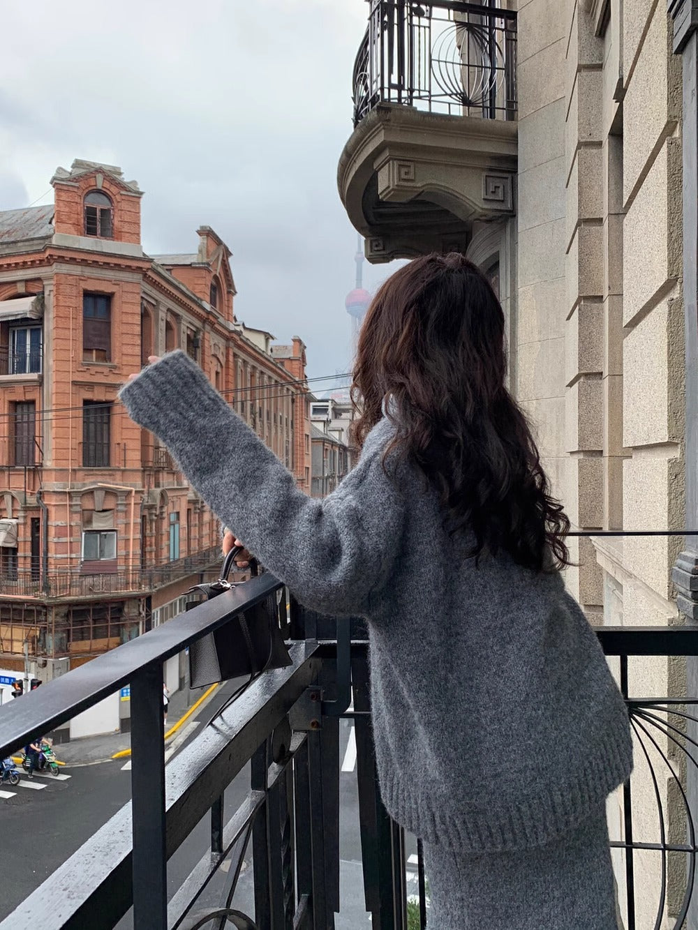 Women's V-Neck Knit Sweater Set for Fall and Winter Everyday Wear