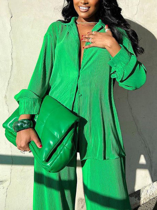 Women's Vibrant and Trendy Lounge Set for Daily Use Warm Green