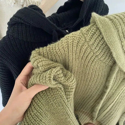 Women's Zip-Up Hooded Cardigan for Fall and Winter Everyday Wear