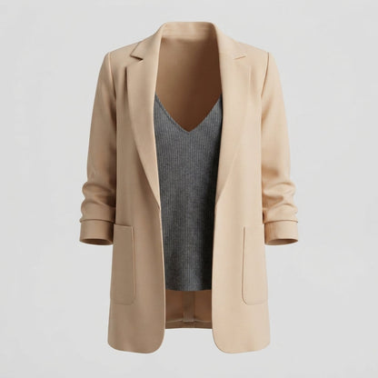 Women's Tailored Slim Fit Jacket for Fall and Winter Everyday Wear