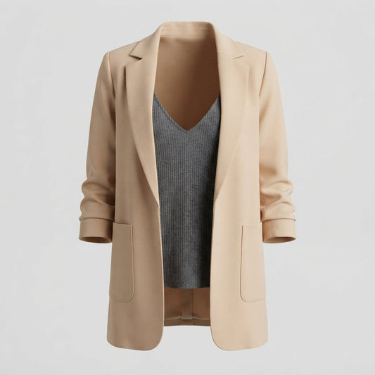 Women's Tailored Slim Fit Jacket for Fall and Winter Everyday Wear