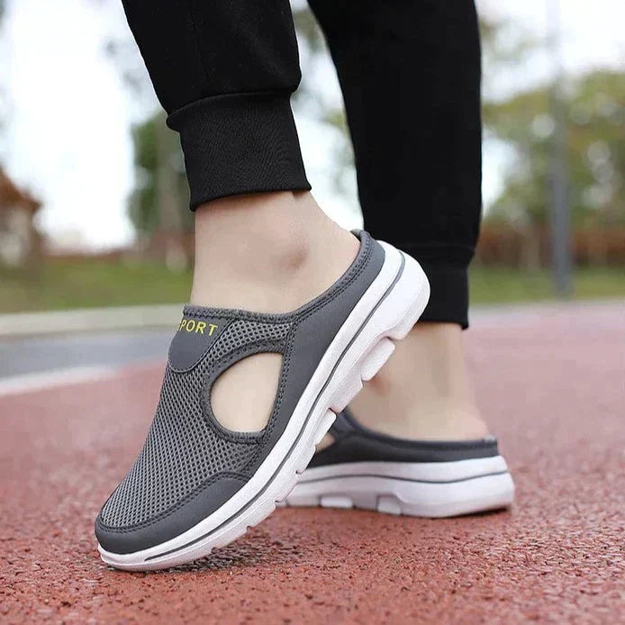 Women's Lightweight Comfort Slip-On Walking Shoes for Daily Use Gray