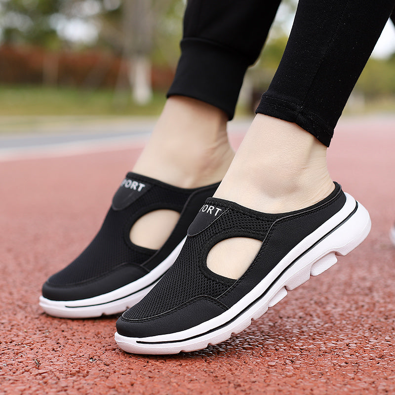 Women's Lightweight Comfort Slip-On Walking Shoes for Daily Use Black