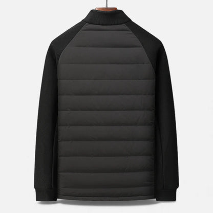 Men's High-Neck Quilted Insulated Jacket for Daily Use Warm
