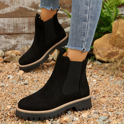 Women's Effortless Slip-On Ankle Chelsea Boots for Daily Use