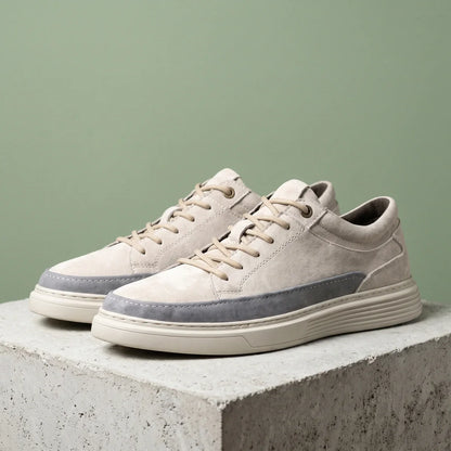 Men's Comfortable Suede Orthopedic Sneakers for Daily Use Cream