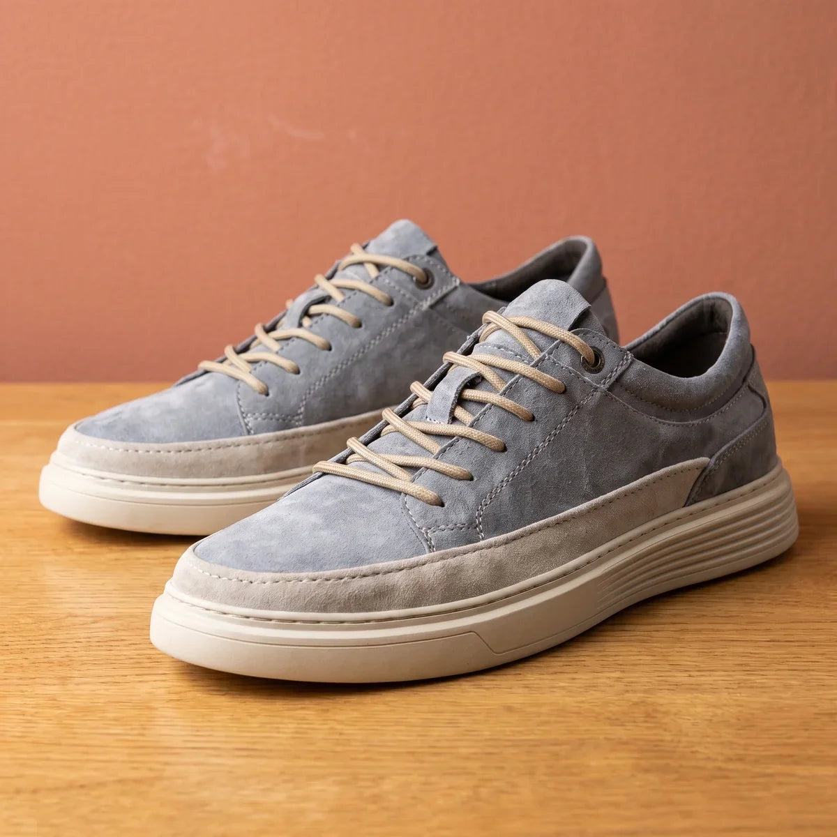 Men's Comfortable Suede Orthopedic Sneakers for Daily Use Gray