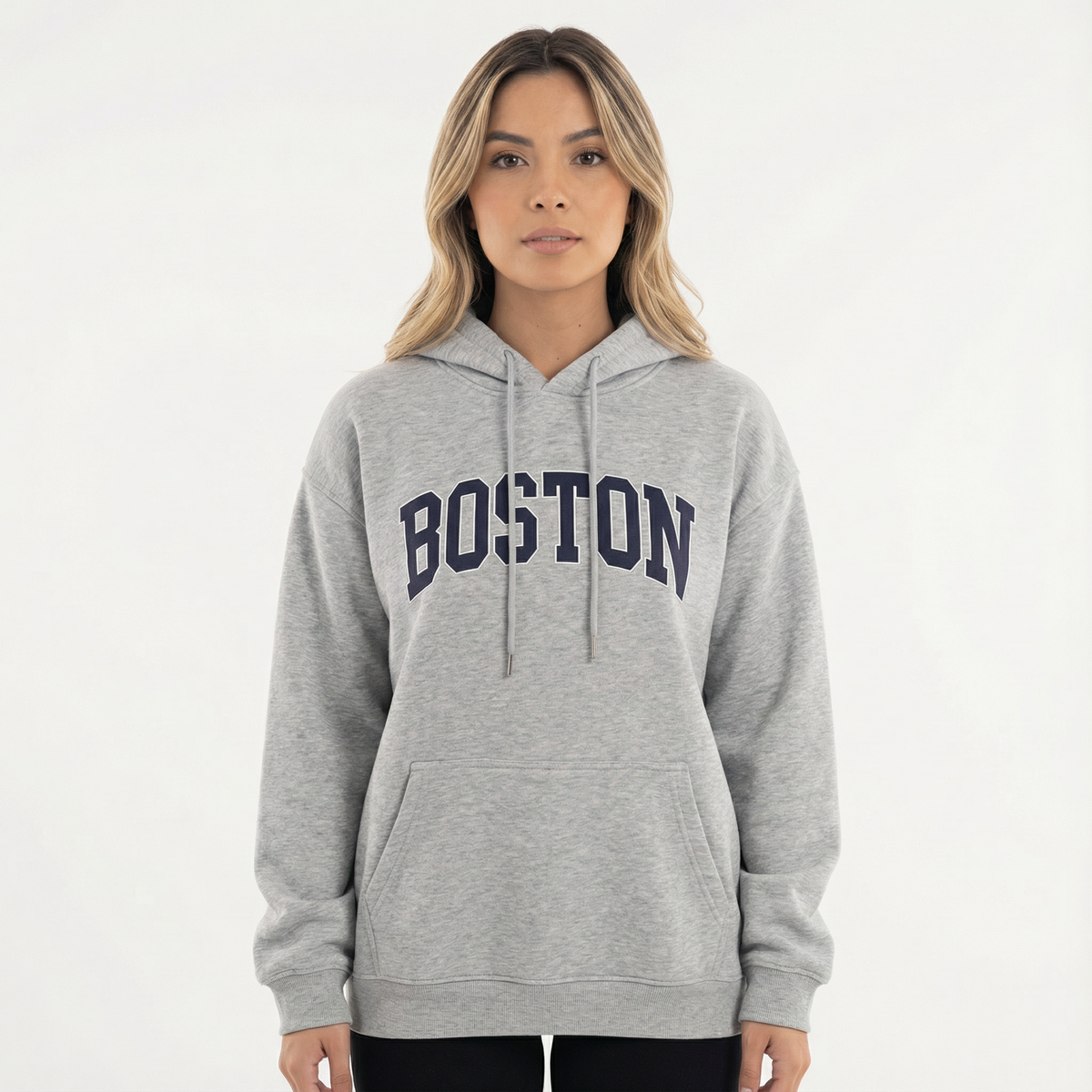 Women's Oversized Graphic Sweatshirt with Long Sleeves for Daily Use Gray