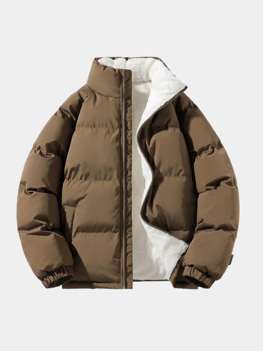 Men's Quilted Padded Puffer Jacket for Fall and Winter Everyday Wear