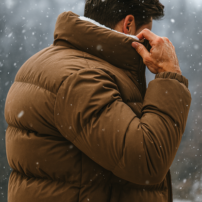Men's Quilted Padded Puffer Jacket for Fall and Winter Everyday Wear