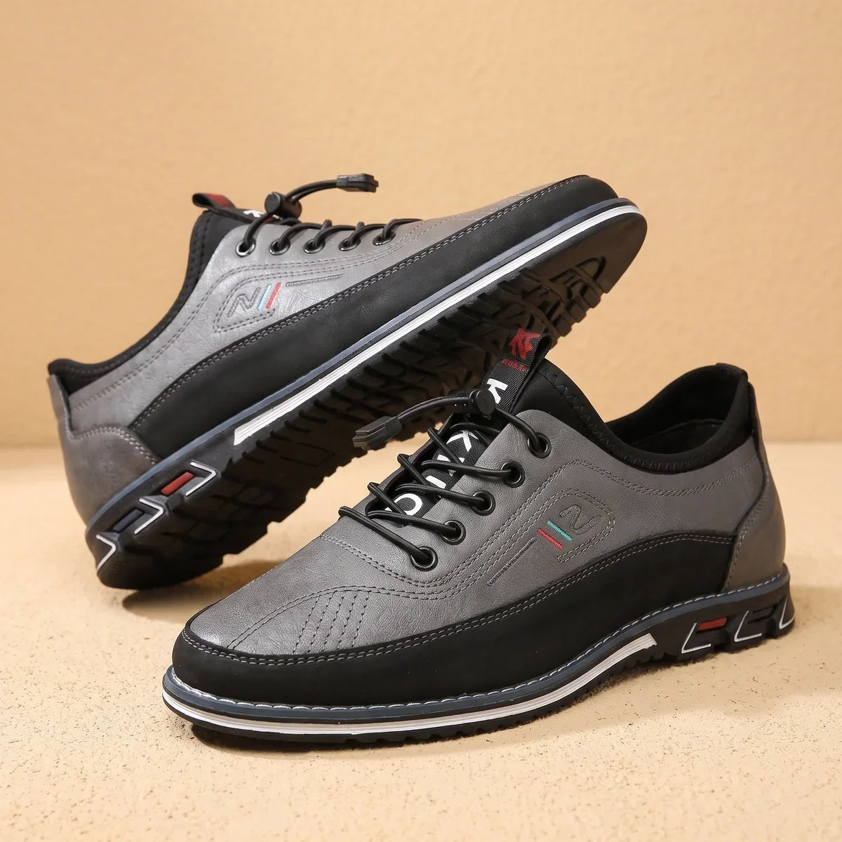 Men's Comfortable Slip-On Sneakers for Orthopedic Support Gray