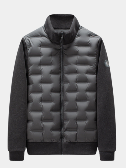 Men's Quilted Fit-and-Flare Classic Puffer Coat for Daily Use