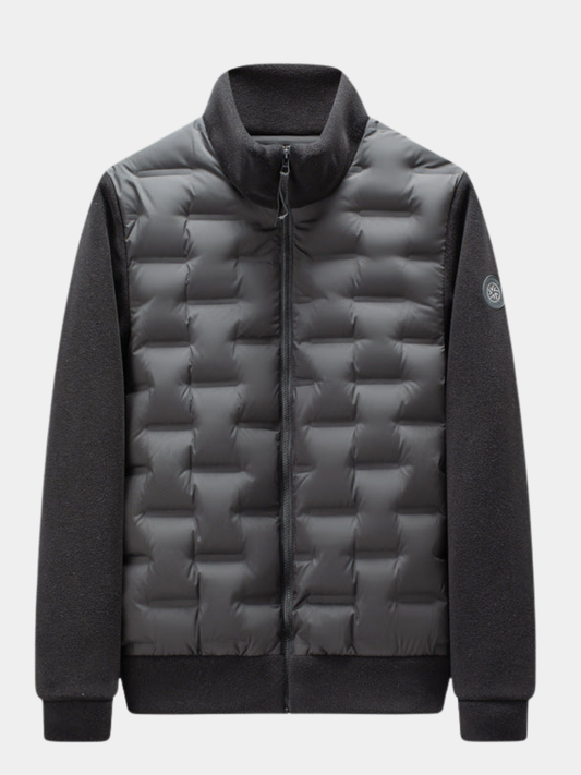 Men's Quilted Fit-and-Flare Classic Puffer Coat for Daily Use