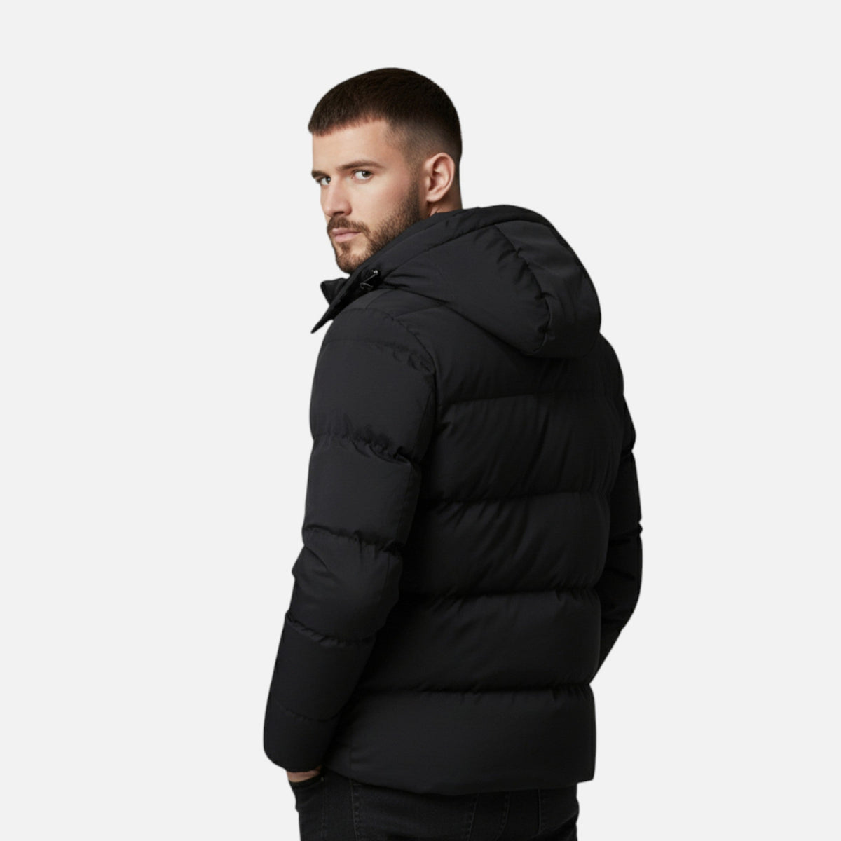 Men's Quilted Hooded Stylish Puffer Jacket for Daily Use