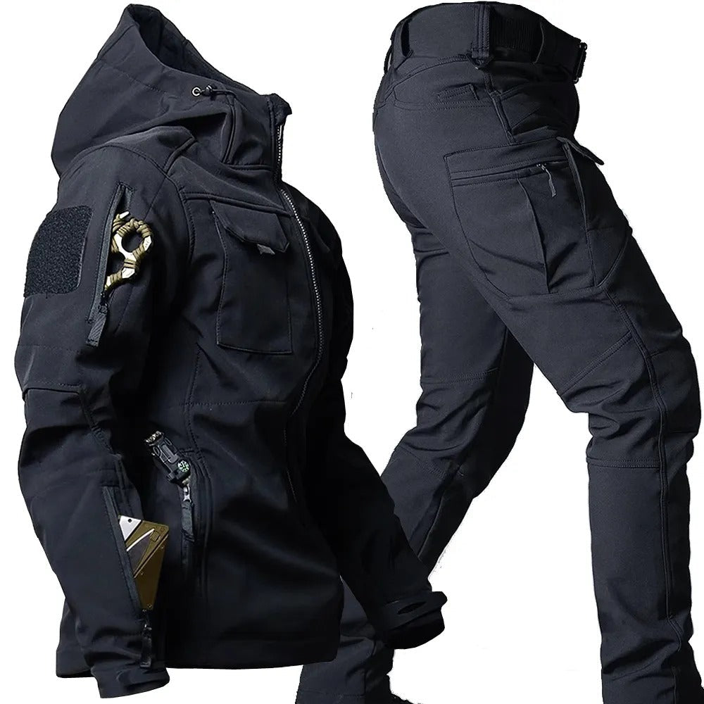 Men's Outdoor Exploration Gear Kit for Fall and Winter Everyday Wear Black