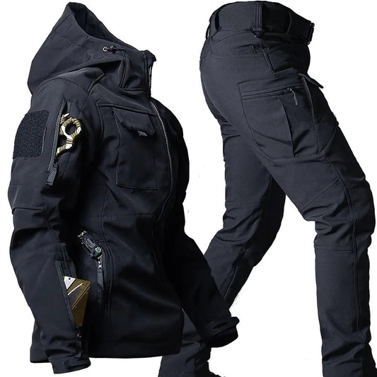 Men's Outdoor Exploration Gear Kit for Fall and Winter Everyday Wear Black
