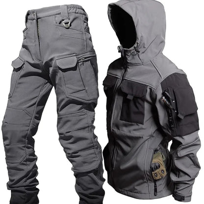 Men's Outdoor Exploration Gear Kit for Fall and Winter Everyday Wear Gray