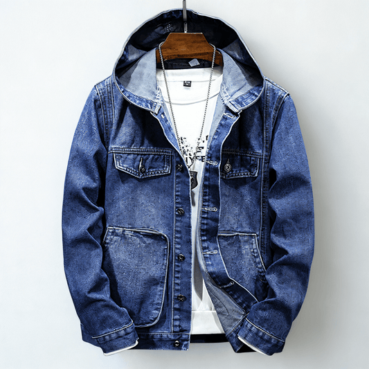 Women's Denim Hoodie for Fall and Winter Everyday Wear for Daily Use Dark Blue