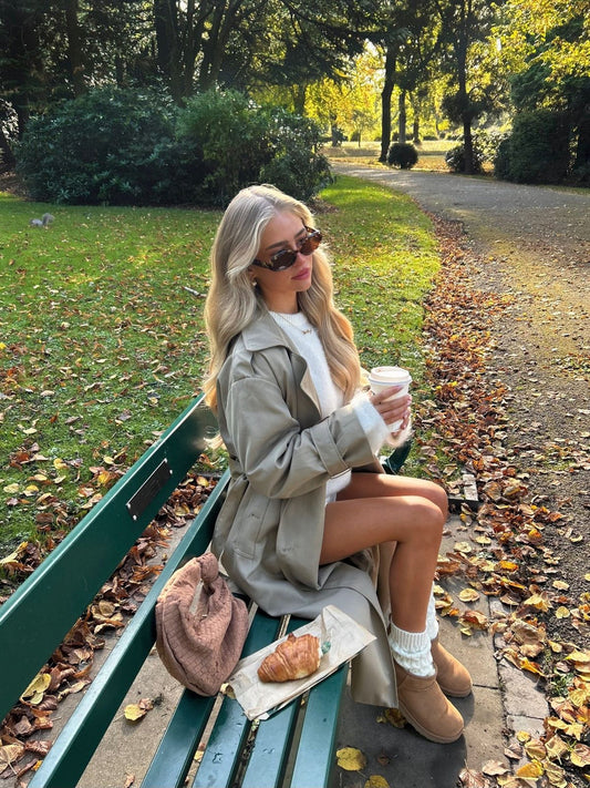 Women's Oversized Double-Breasted Trench Jacket for Daily Use